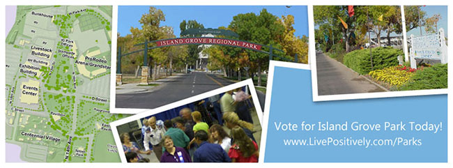 Banner to Vote for Greeley's Park